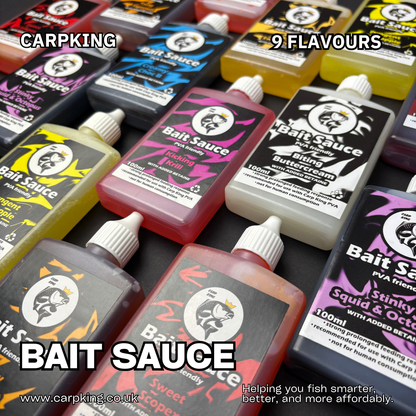 BAIT SAUCE / GOO 100ml bottle 8 Great Flavours CATCH MORE CARP with Added Betaine