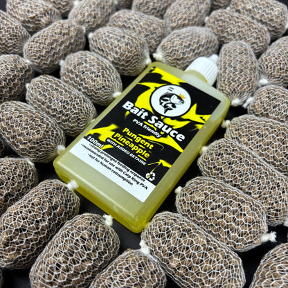 PRE TIED PVA MESH BAGS SESSION PACK + BAIT SAUCE (TEN FLAVOURS)
