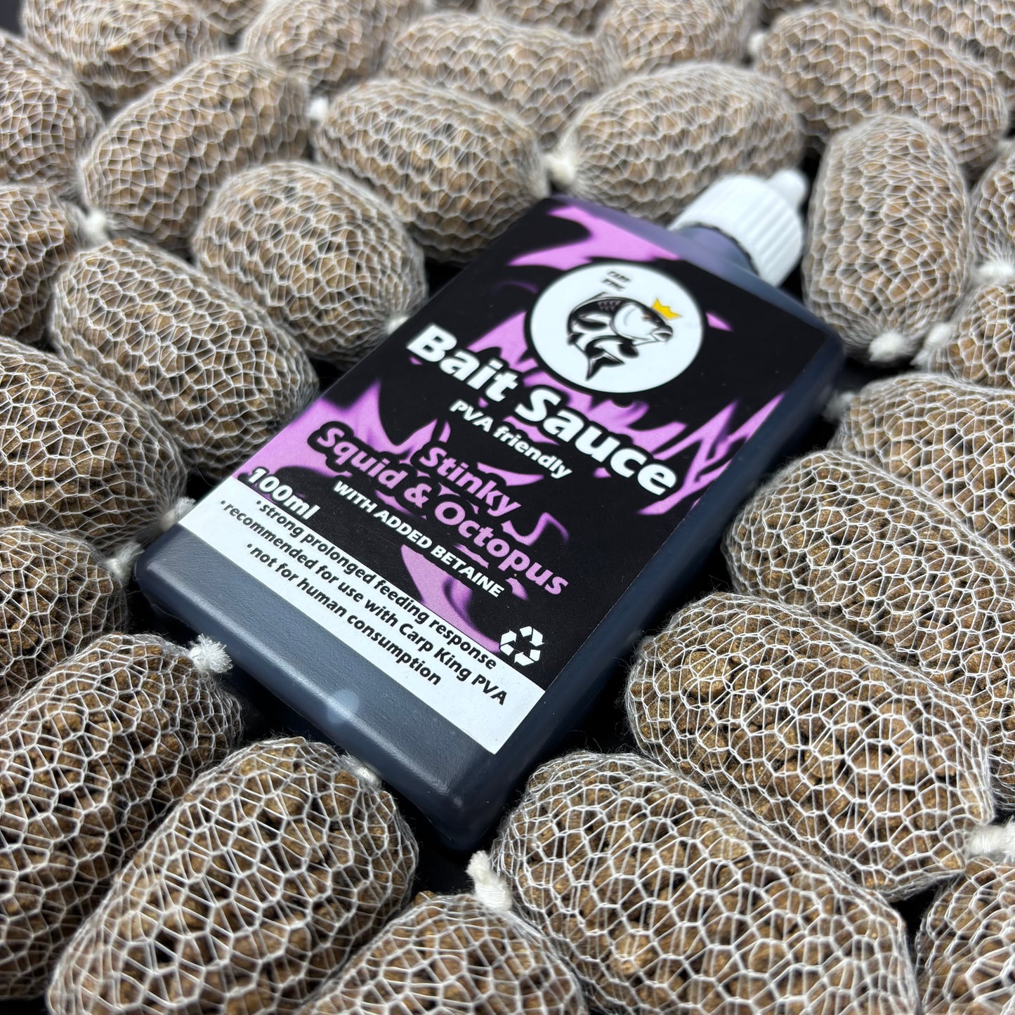 PRE TIED PVA MESH BAGS SESSION PACK + BAIT SAUCE (TEN FLAVOURS)