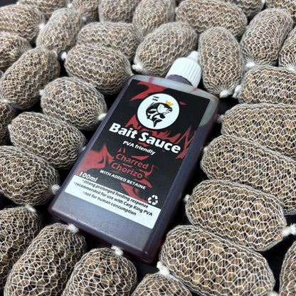 PRE TIED PVA MESH BAGS SESSION PACK + BAIT SAUCE (TEN FLAVOURS)