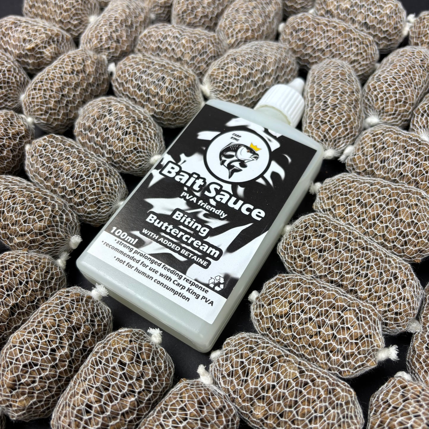 PRE TIED PVA MESH BAGS SESSION PACK + BAIT SAUCE (TEN FLAVOURS)